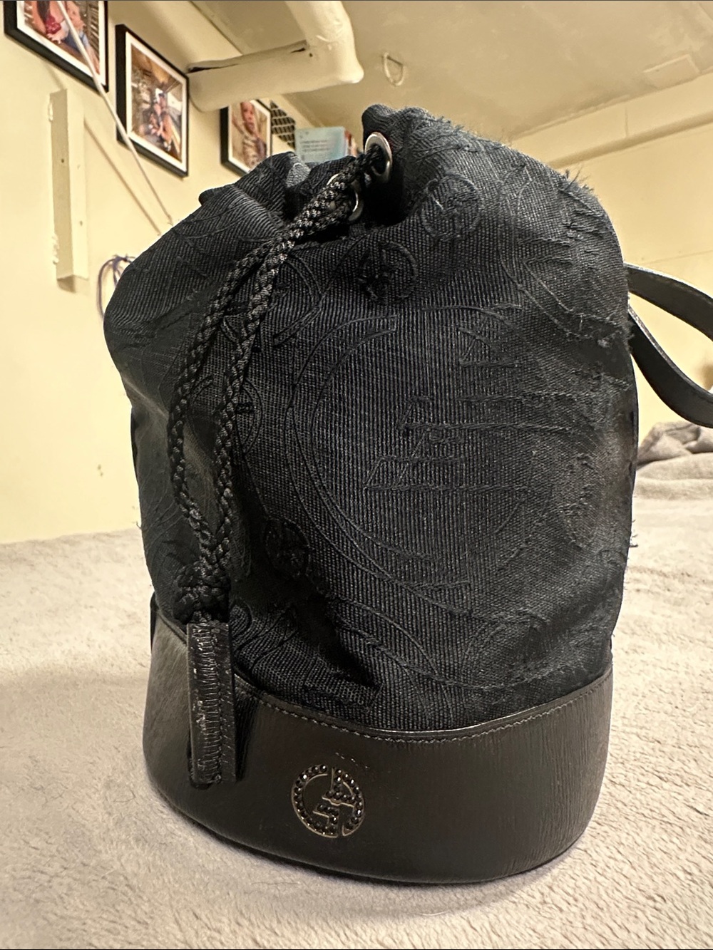 Giorgio Armani Black Bucket Bag